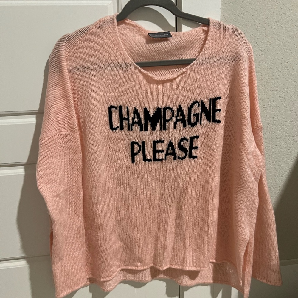 Wooden Ships Pink 'Champagne Please' Sweater